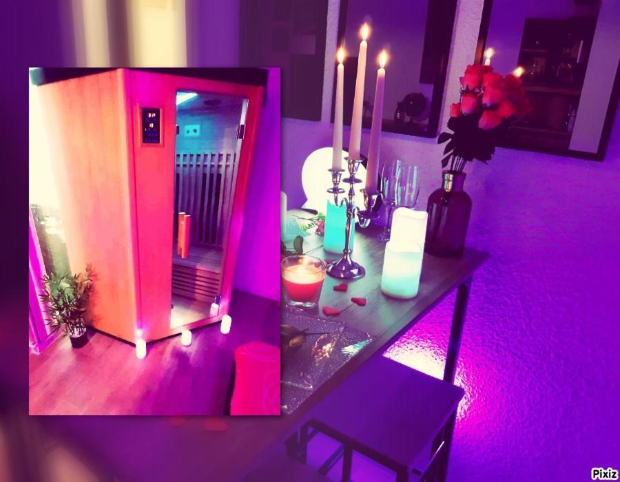 Luxe Sauna Privatif Et Grand Bain Jacuzzi A Deux A Biscarosse Plage Pour Nuit Romantique Avec Decoration Led Et Bougies Biscarrosse Exterior photo